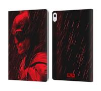 Head Case Designs Officially Licensed The Batman Red Rain Neo-Noir Graphics Leather Wallet Case Compatible With Apple iPad Air 13 2024/2025