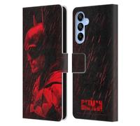 Head Case Designs Officially Licensed The Batman Red Rain Neo-Noir Graphics Leather Wallet Case Compatible With Samsung Galaxy A16 5G