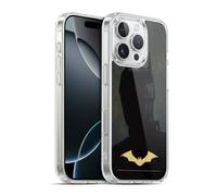Head Case Designs Officially Licensed The Batman Silhouette Gold Logo Neo-Noir Graphics Gel Case [Military Grade Protection] Compatible with Apple iPhone 16 Pro and Compatible with MagSafe