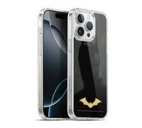 Head Case Designs Officially Licensed The Batman Silhouette Gold Logo Neo-Noir Graphics Gel Case [Military Grade Protection] Compatible with Apple iPhone 16 Pro Max and Compatible with MagSafe