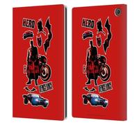 Head Case Designs Officially Licensed The Batman Sticker Print Collage Graphics Leather Wallet Case Compatible With Amazon Fire Max 11 2023