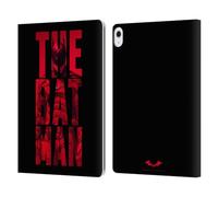 Head Case Designs Officially Licensed The Batman Typography Neo-Noir Graphics Leather Wallet Case Compatible With Apple iPad Air 13 2024/2025