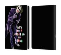 Head Case Designs Officially Licensed The Dark Knight Joker Put A Smile Graphics Leather Wallet Case Compatible With Amazon Kindle 11th Gen (2024)