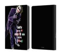 Head Case Designs Officially Licensed The Dark Knight Joker Put A Smile Graphics Leather Wallet Case Compatible With Amazon Kindle Paperwhite 6