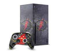Head Case Designs Officially Licensed The Flash 2023 Batman Flash Logo Graphic Art Game Console Wrap and Game Controller Skin Bundle Compatible With Xbox Series X