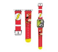 Head Case Designs Officially Licensed The Flash DC Comics Classic Logos And Character Genuine Leather Watch Strap Compatible With Apple Watch 38/40/41mm