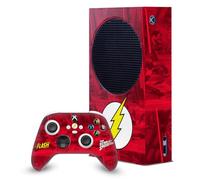 Head Case Designs Officially Licensed The Flash DC Comics Logo Comic Book Art Game Console Wrap and Game Controller Skin Bundle Compatible With Xbox Series S Console & Controller Bundle