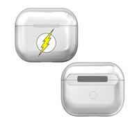 Head Case Designs Officially Licensed The Flash DC Comics Plain Logo Key Art Clear Hard Crystal Cover Compatible With Apple AirPods 3 3rd Gen Charging Case