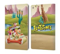 Head Case Designs Officially Licensed The Flintstones Stone Car Characters Leather Wallet Case Compatible With Apple iPad 10.2 2019/2020/2021