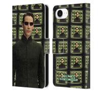 Head Case Designs Officially Licensed The Matrix Reloaded Neo 2 Key Art Leather Wallet Case Compatible With Apple iPhone 16e