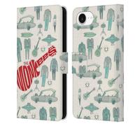 Head Case Designs Officially Licensed The Monkees Pattern Graphics Leather Wallet Case Compatible With Apple iPhone 16e