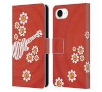 Head Case Designs Officially Licensed The Monkees Pattern In Red Graphics Leather Wallet Case Compatible With Apple iPhone 16e