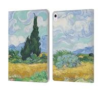 Head Case Designs Officially Licensed The National Gallery A Wheatfield With Cypresses Art Leather Wallet Case Compatible With Apple iPad Air 13 2024/2025