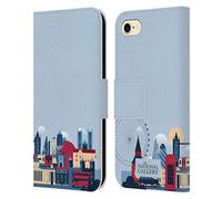 Head Case Designs Officially Licensed The National Gallery London Skyline Art Leather Wallet Case Compatible With Apple iPhone 7/8 / SE 2020 & 2022