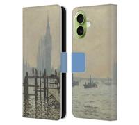Head Case Designs Officially Licensed The National Gallery Monet Thames Art Leather Wallet Case Compatible With Apple iPhone 17