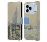 Head Case Designs Officially Licensed The National Gallery Monet Thames Art Leather Wallet Case Compatible With Apple iPhone 17 Pro