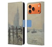 Head Case Designs Officially Licensed The National Gallery Monet Thames Art Leather Wallet Case Compatible With Apple iPhone 17 Pro Max