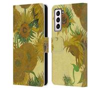 Head Case Designs Officially Licensed The National Gallery Sunflowers Art Leather Wallet Case Compatible With Samsung Galaxy S21 5G