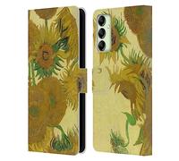 Head Case Designs Officially Licensed The National Gallery Sunflowers Art Leather Wallet Case Compatible With Samsung Galaxy A14 5G