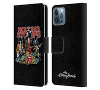 Head Case Designs Officially Licensed The Rolling Stones 78 Us Tour Vintage Key Art Leather Wallet Case Compatible With Apple iPhone 12 / iPhone 12 Pro