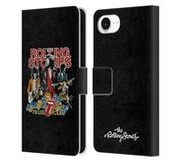 Head Case Designs Officially Licensed The Rolling Stones 78 Us Tour Vintage Key Art Leather Wallet Case Compatible With Apple iPhone 16e