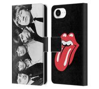 Head Case Designs Officially Licensed The Rolling Stones Classic Group Photo Graphics Leather Wallet Case Compatible With Apple iPhone 16e