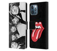 Head Case Designs Officially Licensed The Rolling Stones Classic Group Photo Graphics Leather Wallet Case Compatible With Apple iPhone 12 Pro Max