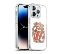 Head Case Designs Officially Licensed The Rolling Stones Flowers Tongue Graphics Gel Case [Military Grade Protection] Compatible with Apple iPhone 14 Pro and Compatible with MagSafe
