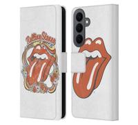 Head Case Designs Officially Licensed The Rolling Stones Flowers Tongue Graphics Leather Wallet Case Compatible With Samsung Galaxy S26 Plus
