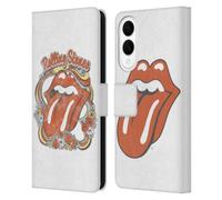 Head Case Designs Officially Licensed The Rolling Stones Flowers Tongue Graphics Leather Wallet Case Compatible With Samsung Galaxy S25 Edge