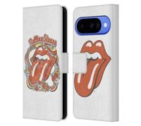 Head Case Designs Officially Licensed The Rolling Stones Flowers Tongue Graphics Leather Wallet Case Compatible With Google Pixel 10