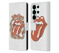 Head Case Designs Officially Licensed The Rolling Stones Flowers Tongue Graphics Leather Wallet Case Compatible With Samsung Galaxy S26 Ultra