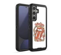 Head Case Designs Officially Licensed The Rolling Stones Flowers Tongue Graphics Ultra-Armoured Shockproof Case [Military Grade Protection] Compatible With Samsung Galaxy S24 FE