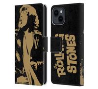 Head Case Designs Officially Licensed The Rolling Stones Grunge Mick Jagger Leather Wallet Case Compatible With Apple iPhone 15