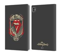 Head Case Designs Officially Licensed The Rolling Stones Jumbo Tongue Key Art Leather Wallet Case Compatible With Apple iPad Pro 11 M4/M5 2024/2025