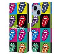 Head Case Designs Officially Licensed The Rolling Stones Pop Art 1 Licks Collection Leather Wallet Case Compatible With Apple iPhone 14 Plus