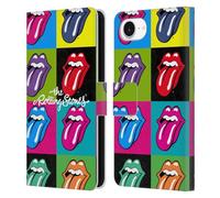 Head Case Designs Officially Licensed The Rolling Stones Pop Art 1 Licks Collection Leather Wallet Case Compatible With Apple iPhone 16e / iPhone 17e