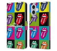 Head Case Designs Officially Licensed The Rolling Stones Pop Art 1 Licks Collection Leather Wallet Case Compatible With Apple iPhone 16