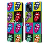Head Case Designs Officially Licensed The Rolling Stones Pop Art 1 Licks Collection Leather Wallet Case Compatible With Apple iPhone 15