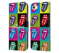 Head Case Designs Officially Licensed The Rolling Stones Pop Art 1 Licks Collection Leather Wallet Case Compatible With Apple iPhone 7/8 / SE 2020 & 2022