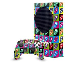 Head Case Designs Officially Licensed The Rolling Stones Pop-Art Tongue Logo Art Game Console Wrap and Game Controller Skin Bundle Compatible With Xbox Series S Console & Controller Bundle