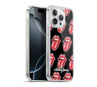 Head Case Designs Officially Licensed The Rolling Stones Tongue Classic Pattern Licks Collection Gel Case [Military Grade] Compatible with Apple iPhone 16 Pro Max and Compatible with MagSafe