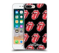 Head Case Designs Officially Licensed The Rolling Stones Tongue Classic Pattern Licks Collection Soft Gel Case [Military Grade Protection] Compatible With Apple iPhone 7 Plus/iPhone 8 Plus