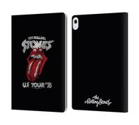 Head Case Designs Officially Licensed The Rolling Stones Us Tour 78 Key Art Leather Wallet Case Compatible With Apple iPad Air 13 2024/2025