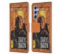 Head Case Designs Officially Licensed The Walking Dead: Daryl Dixon Character Art Graphics Leather Wallet Case Compatible With Samsung Galaxy A34 5G