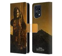 Head Case Designs Officially Licensed The Walking Dead: Daryl Dixon Double Exposure Key Art Leather Wallet Case Compatible With Oppo Find X5 Pro