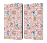 Head Case Designs Officially Licensed Tom and Jerry Baking Pattern Gokko Graphics Leather Wallet Case Compatible With Apple iPad 10.2 2019/2020/2021