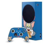 Head Case Designs Officially Licensed Tom and Jerry Character Art Graphics Game Console Wrap and Game Controller Skin Bundle Compatible With Xbox Series S