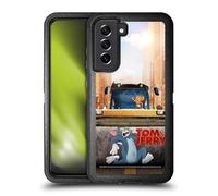 Head Case Designs Officially Licensed Tom And Jerry Movie (2021) Rolling Graphics Ultra-Armoured Shockproof Case [Military Grade Protection] Compatible With Samsung Galaxy S21 FE 5G