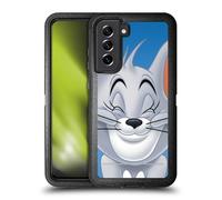 Head Case Designs Officially Licensed Tom and Jerry Nibbles Full Face Ultra-Armoured Shockproof Case [Military Grade Protection] Compatible With Samsung Galaxy S21 FE 5G